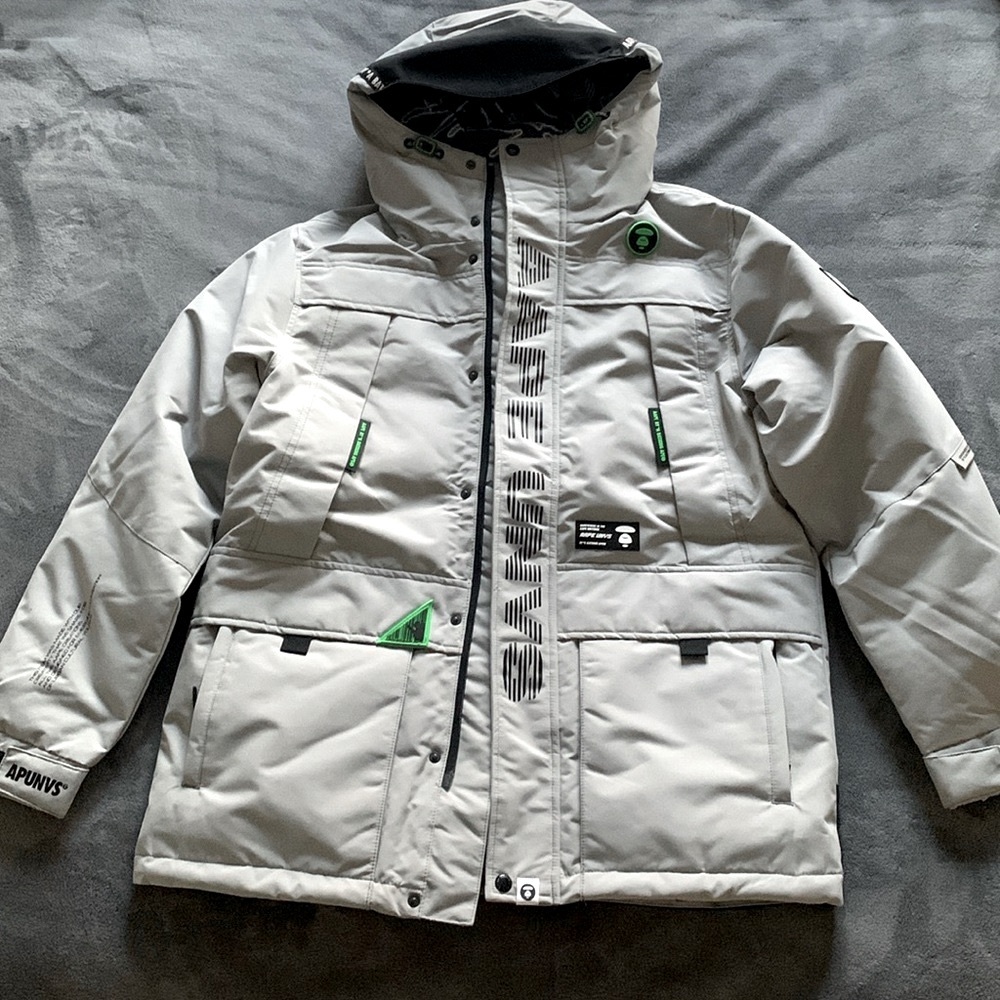 AAPE Down Hooded Padded Parka Coat